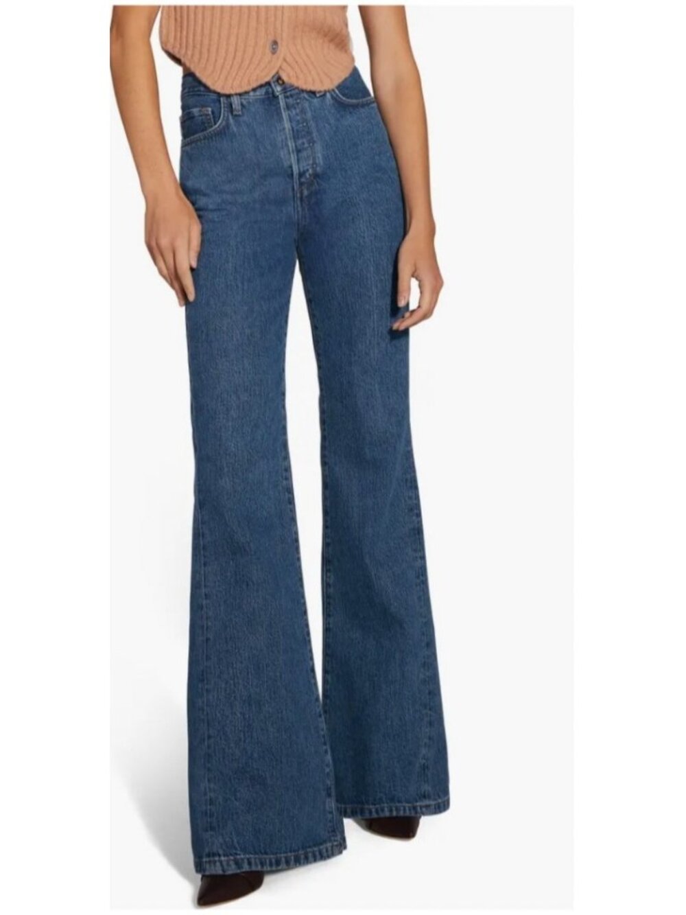 FAVORITE DUAGHTER The Valentina Flare Super High Rise Jeans in Montreal